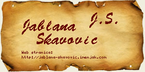 Jablana Škavović vizit kartica